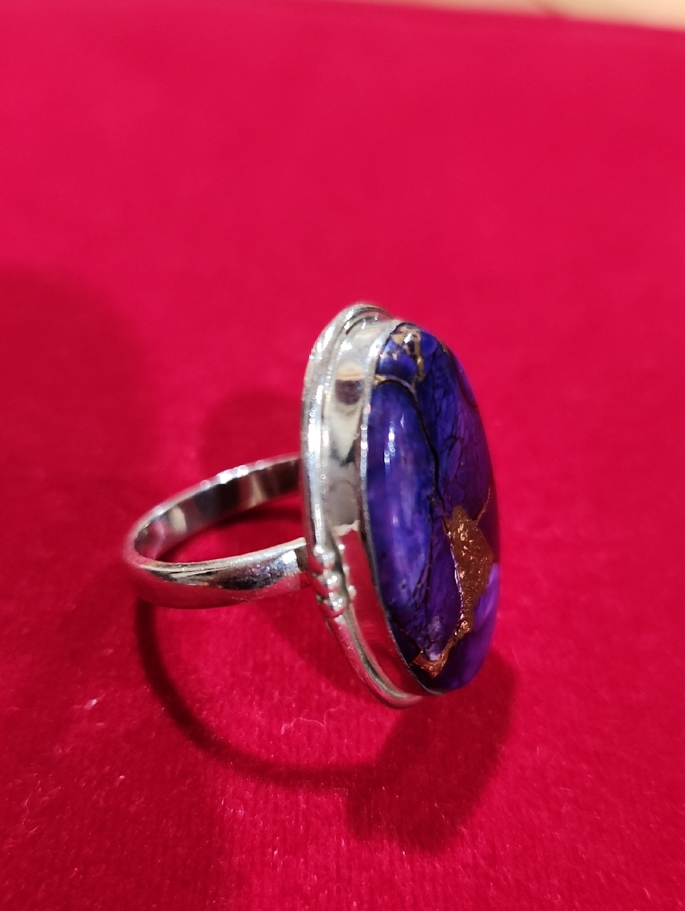 Sterling Silver Ring Purple Stone Size 7